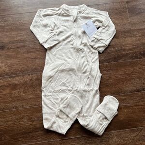 NWT Goumi Kids Storm Gray Baby Footie SZ 18-24mo Bamboo Zippy Sleeper Organic